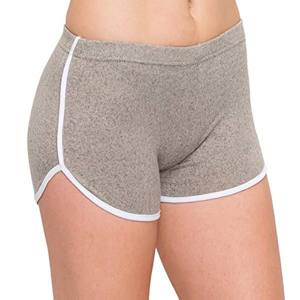 ALWAYS Pantalones Cortos de Yoga para Mujer Workout - Pantalones Cortos de Punto elásticos, para Correr, Baile, Voleibol con Rayas